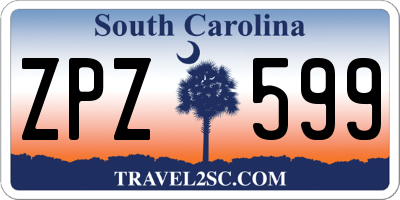 SC license plate ZPZ599