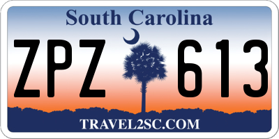 SC license plate ZPZ613