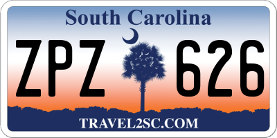 SC license plate ZPZ626