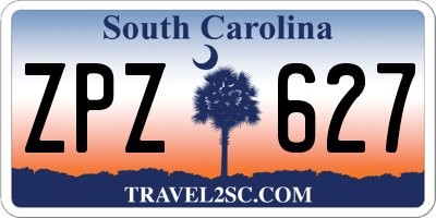 SC license plate ZPZ627