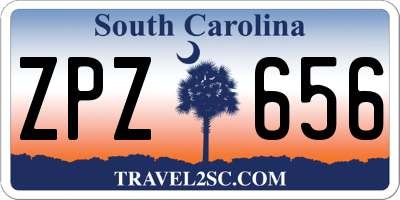 SC license plate ZPZ656