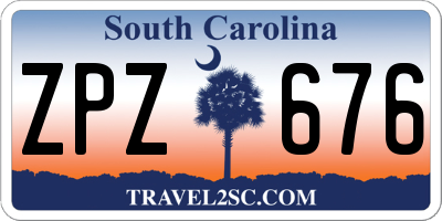 SC license plate ZPZ676