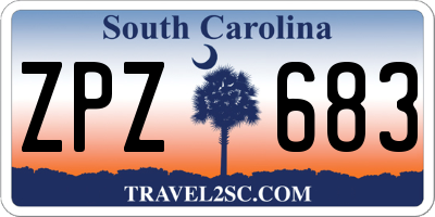 SC license plate ZPZ683