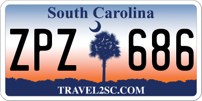 SC license plate ZPZ686