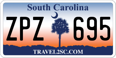SC license plate ZPZ695