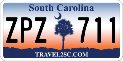SC license plate ZPZ711