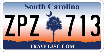 SC license plate ZPZ713