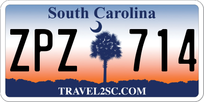 SC license plate ZPZ714