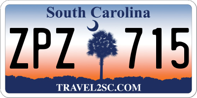 SC license plate ZPZ715
