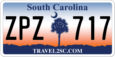 SC license plate ZPZ717