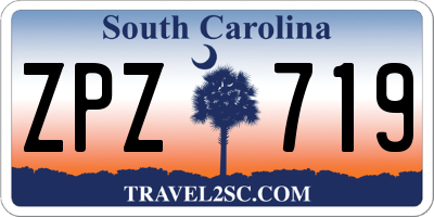 SC license plate ZPZ719