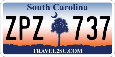 SC license plate ZPZ737