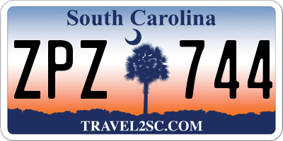 SC license plate ZPZ744