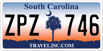 SC license plate ZPZ746