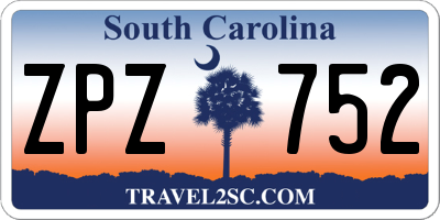 SC license plate ZPZ752