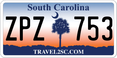 SC license plate ZPZ753