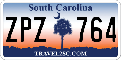 SC license plate ZPZ764