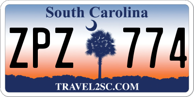 SC license plate ZPZ774