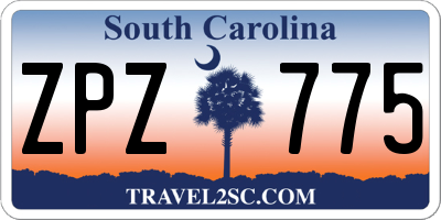 SC license plate ZPZ775