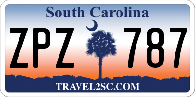 SC license plate ZPZ787