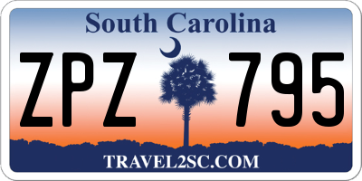 SC license plate ZPZ795
