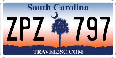 SC license plate ZPZ797