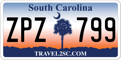 SC license plate ZPZ799