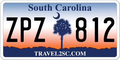SC license plate ZPZ812