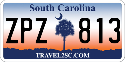 SC license plate ZPZ813