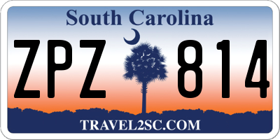 SC license plate ZPZ814