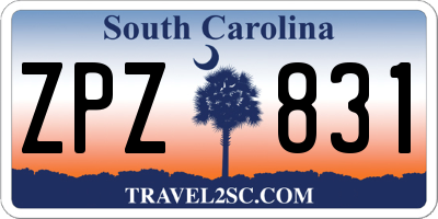 SC license plate ZPZ831