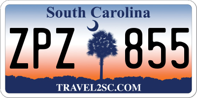 SC license plate ZPZ855