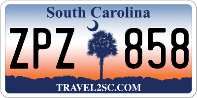 SC license plate ZPZ858