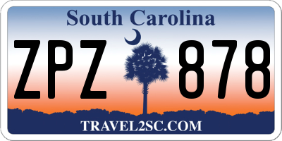 SC license plate ZPZ878