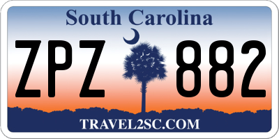 SC license plate ZPZ882