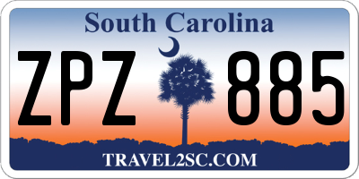 SC license plate ZPZ885