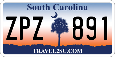 SC license plate ZPZ891