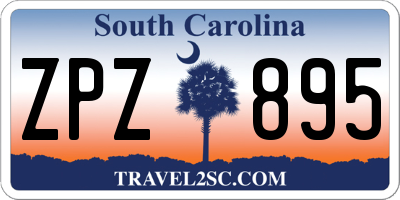 SC license plate ZPZ895