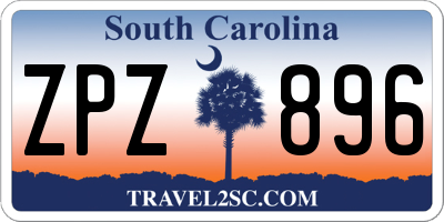 SC license plate ZPZ896