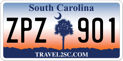 SC license plate ZPZ901