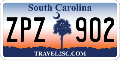 SC license plate ZPZ902