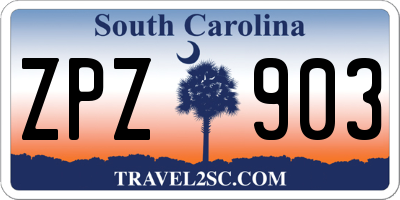 SC license plate ZPZ903