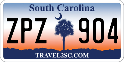 SC license plate ZPZ904