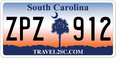 SC license plate ZPZ912