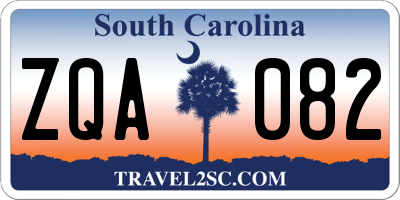 SC license plate ZQA082