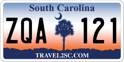 SC license plate ZQA121