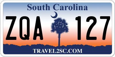 SC license plate ZQA127