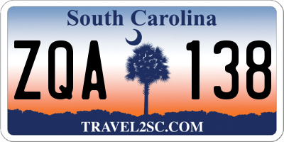 SC license plate ZQA138