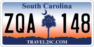 SC license plate ZQA148