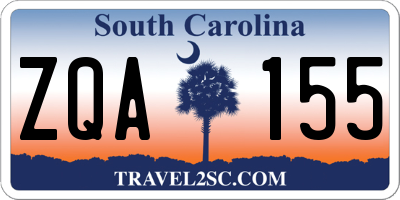 SC license plate ZQA155